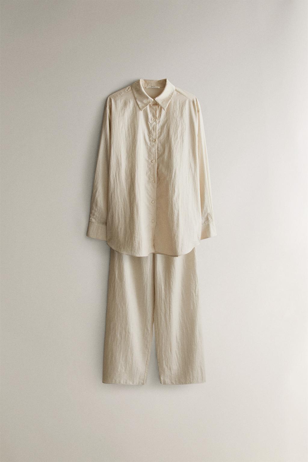 Брюки с атласным блеском