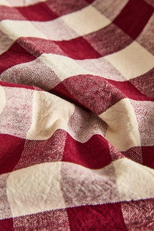 Хлопковый скатерть в крупную клетку- Заказать в России