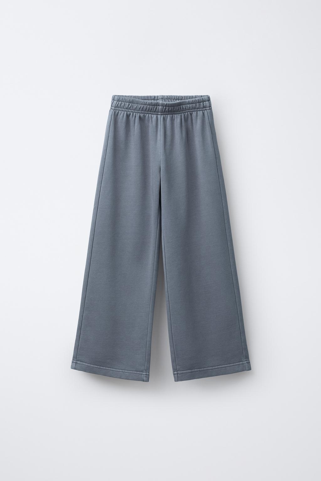 БРЮКИ WIDE LEG С ЭФФЕКТОМ ПОТЕРТОСТИ