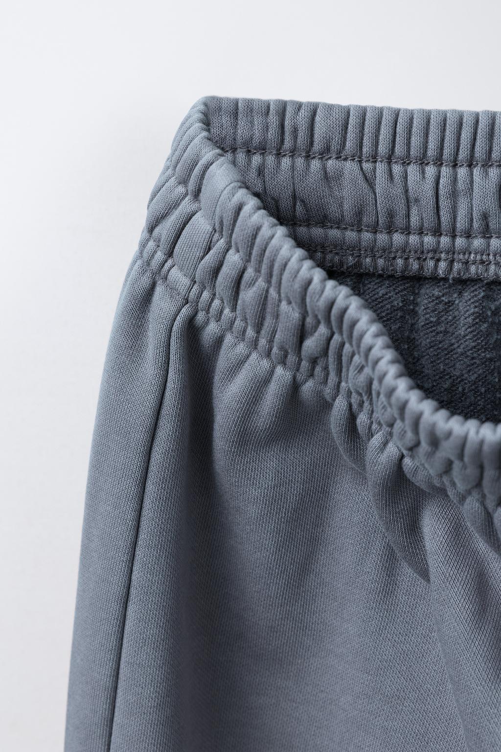 БРЮКИ WIDE LEG С ЭФФЕКТОМ ПОТЕРТОСТИ