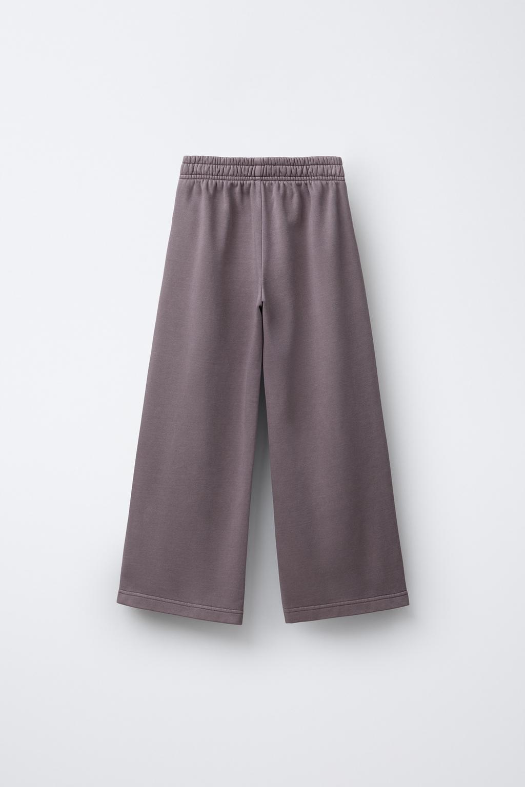 БРЮКИ WIDE LEG С ЭФФЕКТОМ ПОТЕРТОСТИ