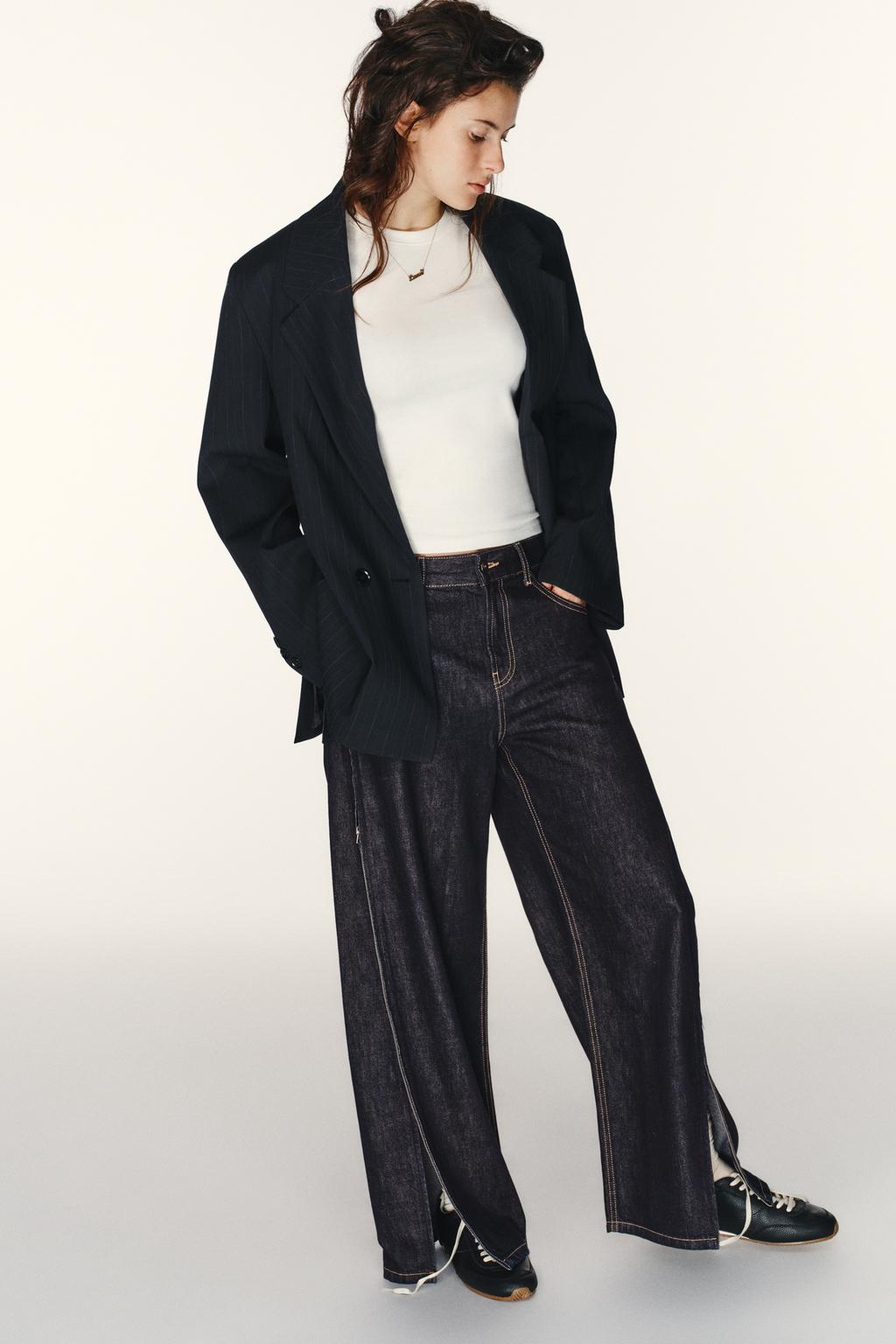 ДЖИНСЫ TRF С БОКОВЫМИ МОЛНИЯМИ