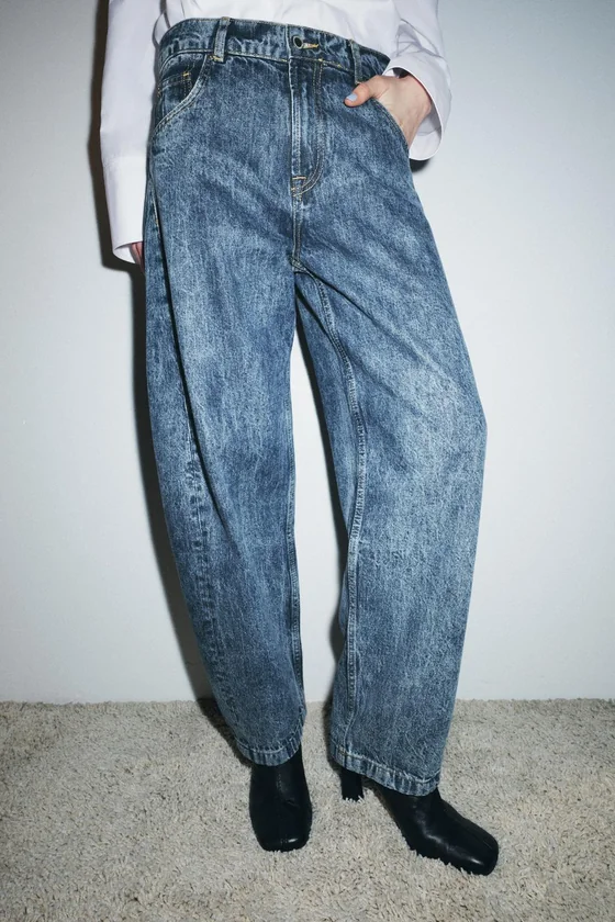 ДЖИНСЫ баллон С ВЫСОКОЙ ПОСАДКОЙ — коллекция Zara «ZW»