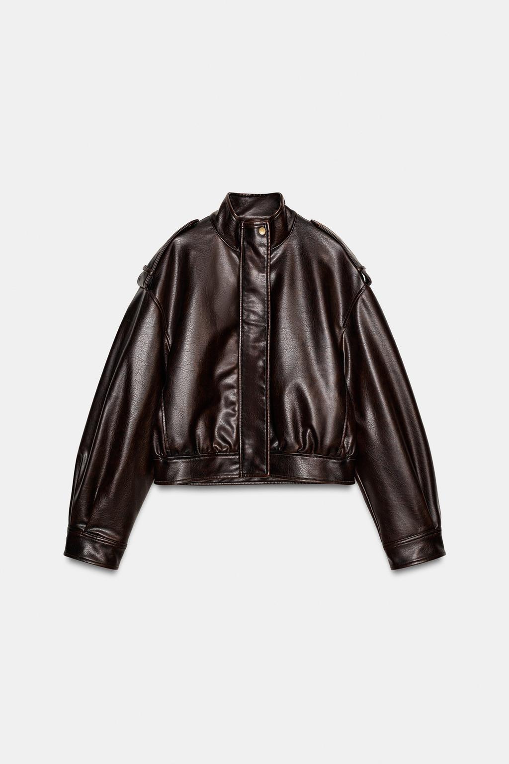 КУРТКА ИЗ ИСКУССТВЕННОЙ КОЖИ С ХЛЯСТИКАМИ