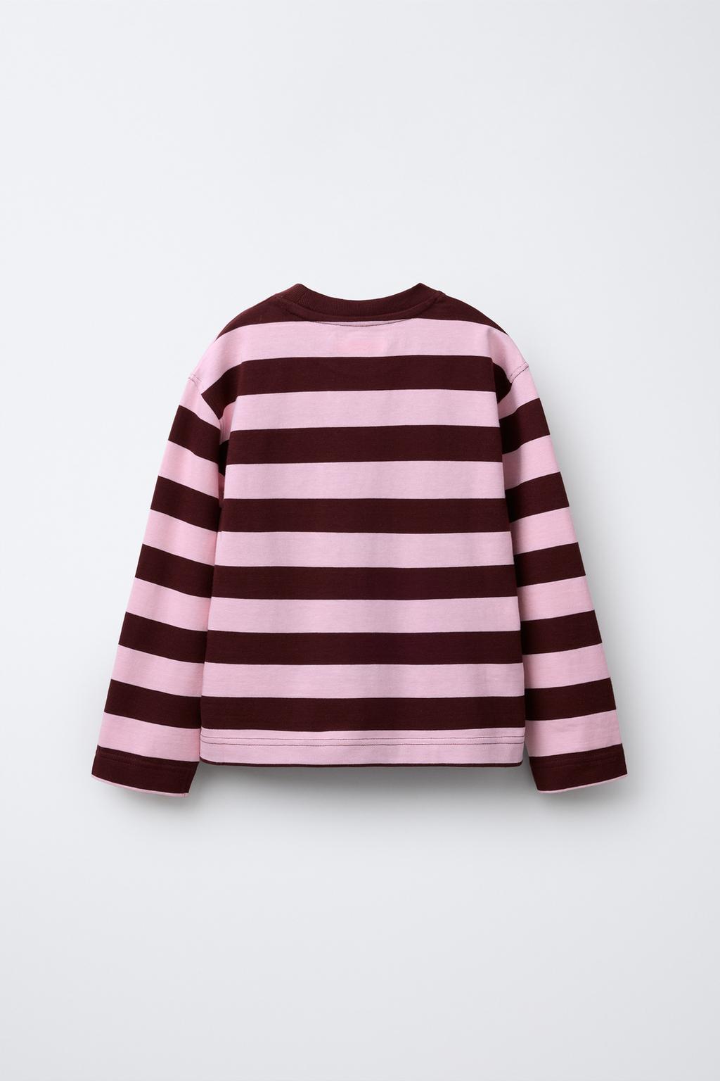 ЛОНГСЛИВ В ПОЛОСКУ С ВЫШИТЫМ СЕРДЦЕМ