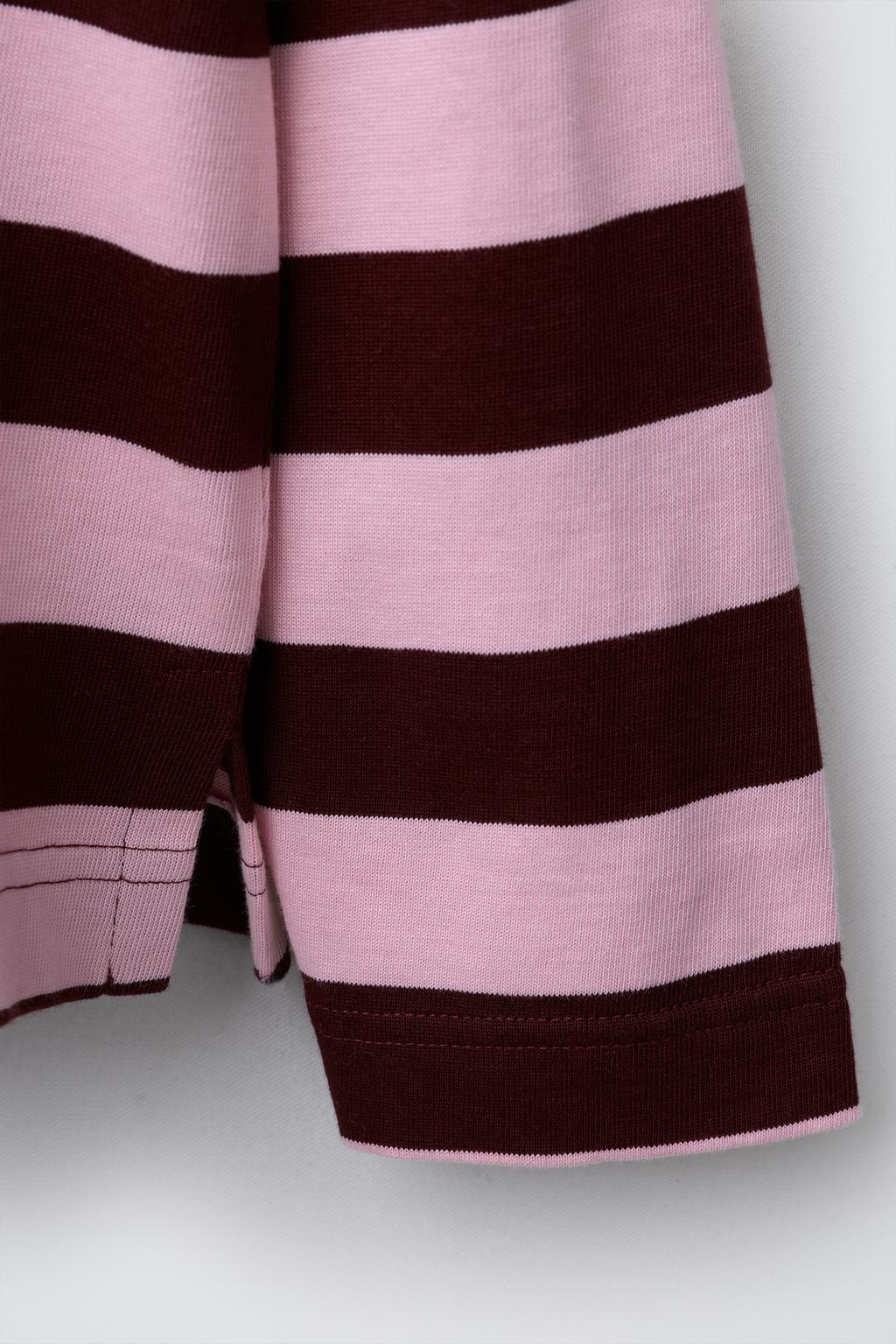 ЛОНГСЛИВ В ПОЛОСКУ С ВЫШИТЫМ СЕРДЦЕМ