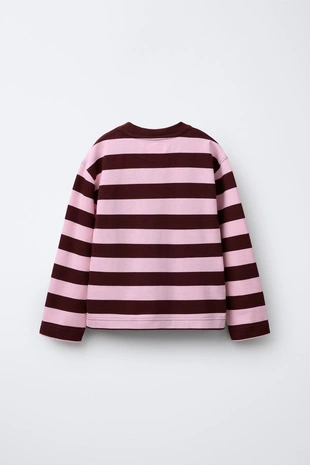 Лонгслив в полоску с вышитым сердцем- Заказать в России