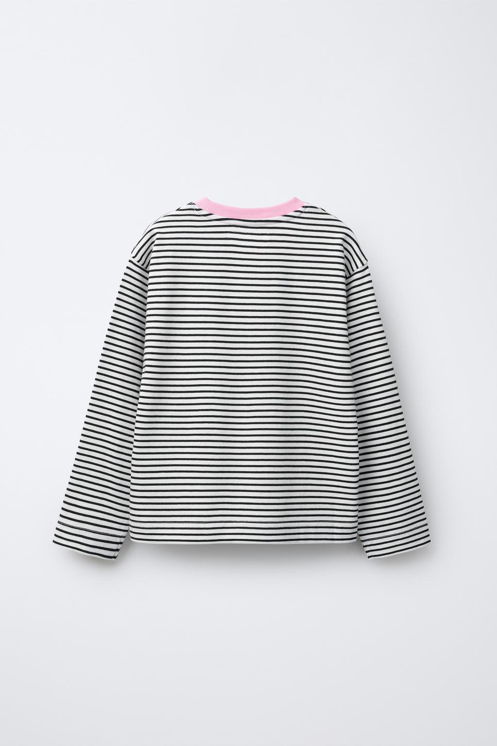 МАЙКА В ПОЛОСКУ С ВЫШИТЫМ СЕРДЦЕМ