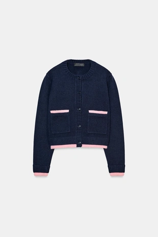 Комбинированный кардиган- Заказать в России