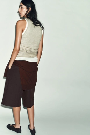 Топ в стиле рустик с двойным эффектом- Заказать в России