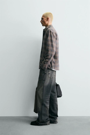 Рубашка RELAXED FIT в клетку- Заказать в России