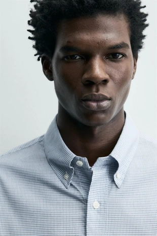 Рубашка REGULAR FIT в клетку- Заказать в России