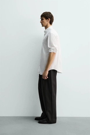 Рубашка классического кроя из рельефной ткани- Заказать в России