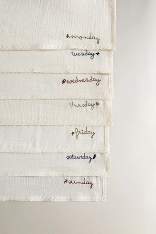 Набор детских муслиновых пеленок (7 штук)- Заказать в России