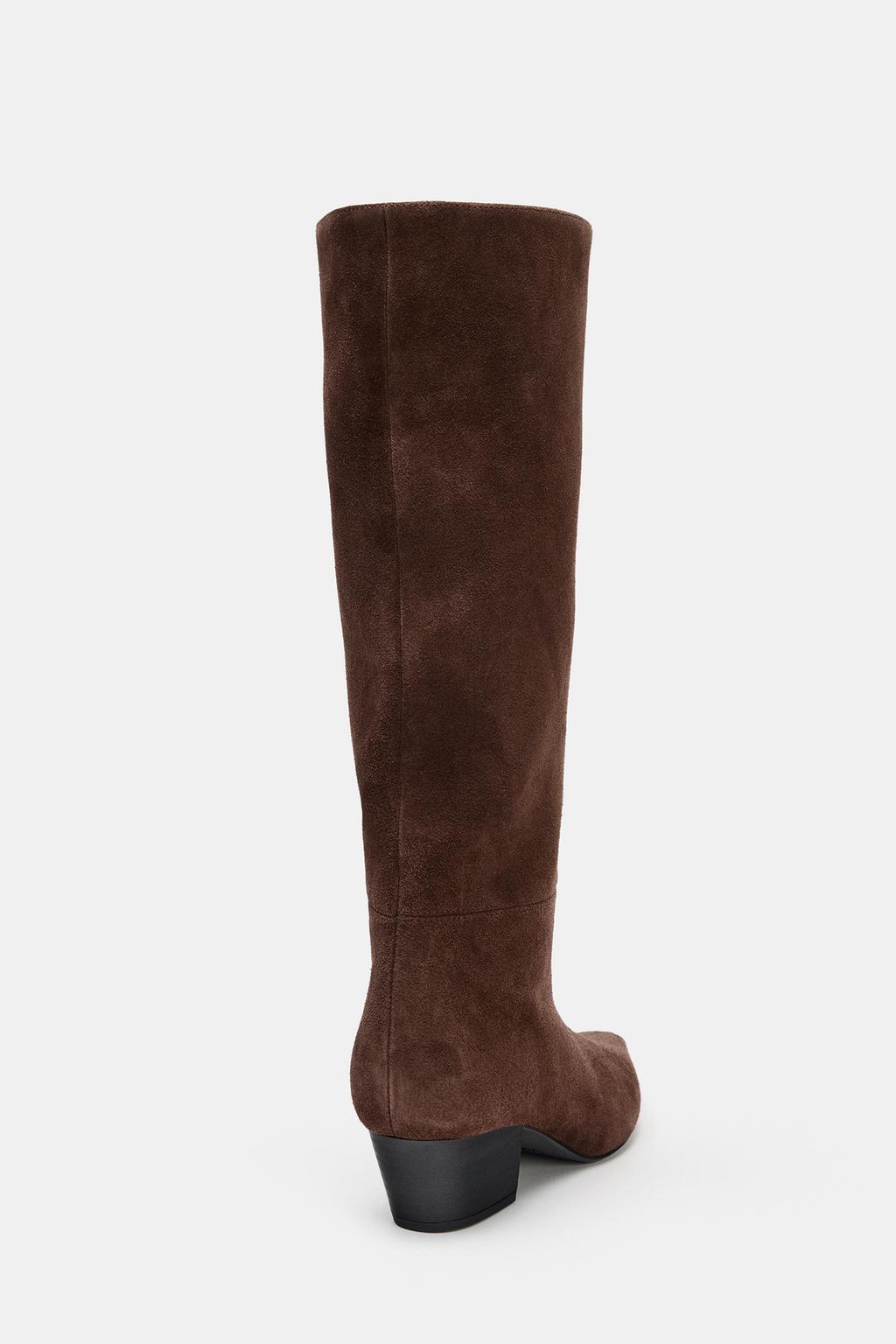 ЗАМШЕВЫЕ САПОГИ В КОВБОЙСКОМ СТИЛЕ