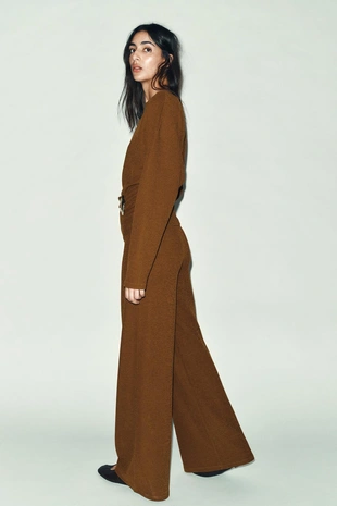 Широкие брюки с текстурой- Заказать в России