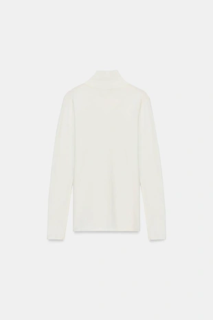 Свитер из смесовой шерсти с перекрещенным воротником- Заказать в России