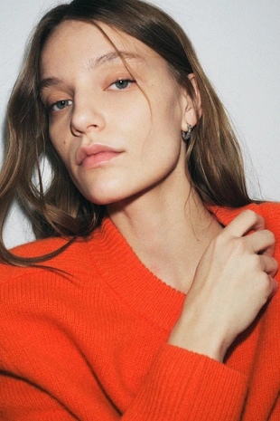 Купить Zara Свитер из 100% шерсти с подплечниками