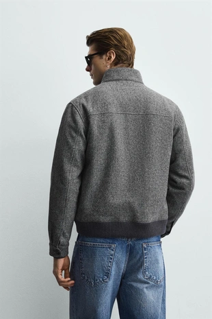 Куртка из рельефной контрастной ткани- Заказать в России