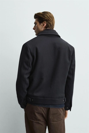 Куртка со съемным трикотажным воротником- Заказать в России