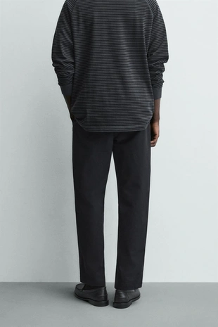 Брюки STRAIGHT FIT из рельефной ткани- Заказать в России