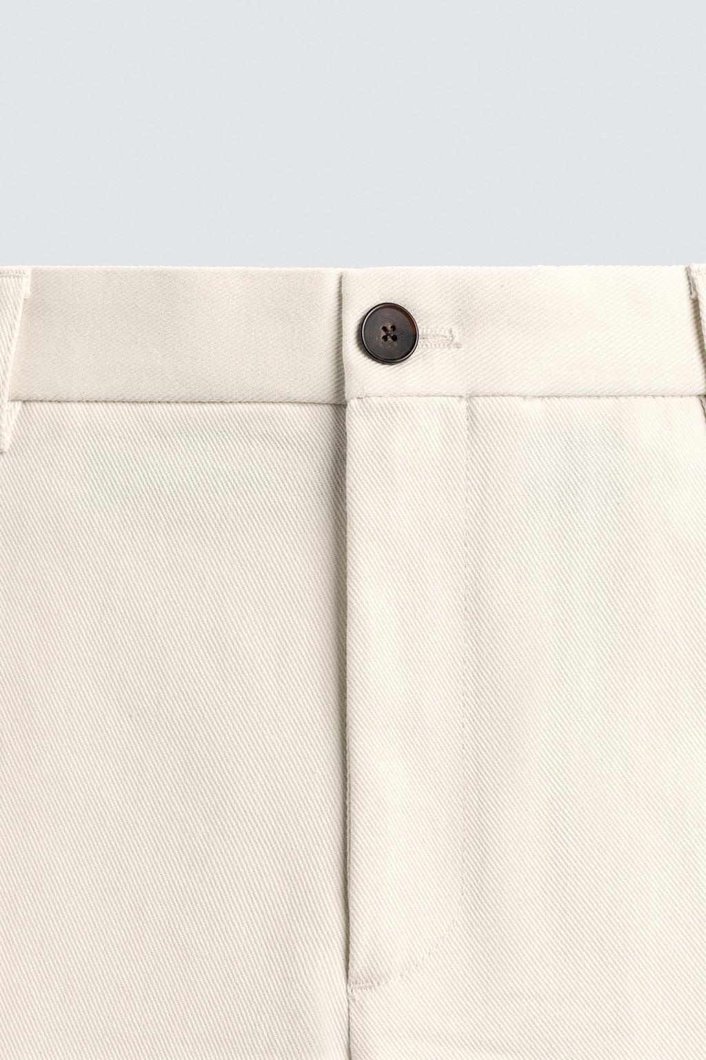 БРЮКИ STRAIGHT FIT ИЗ РЕЛЬЕФНОЙ ТКАНИ