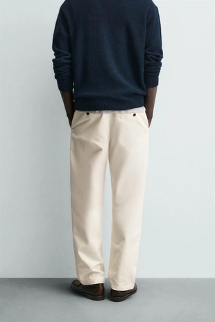 Брюки STRAIGHT FIT из рельефной ткани- Заказать в России