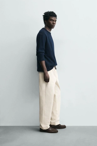 Брюки STRAIGHT FIT из рельефной ткани- Заказать в России