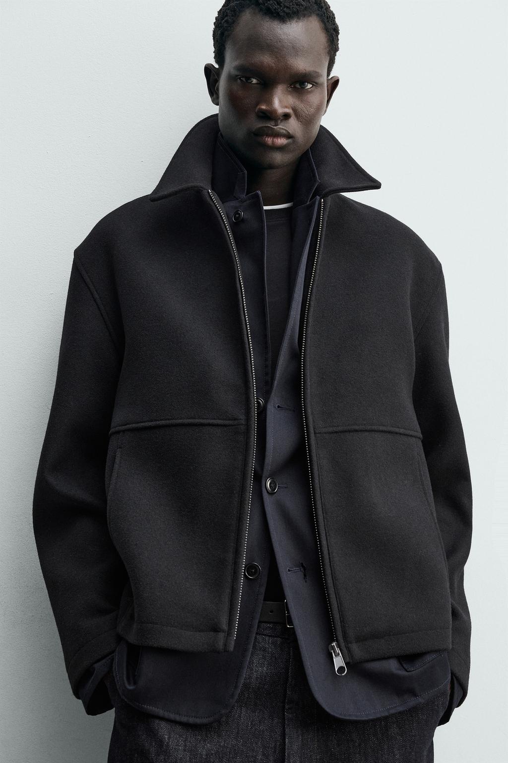 КУРТКА-БОМБЕР ИЗ ТКАНИ «ЁЛОЧКА» НА МОЛНИИ