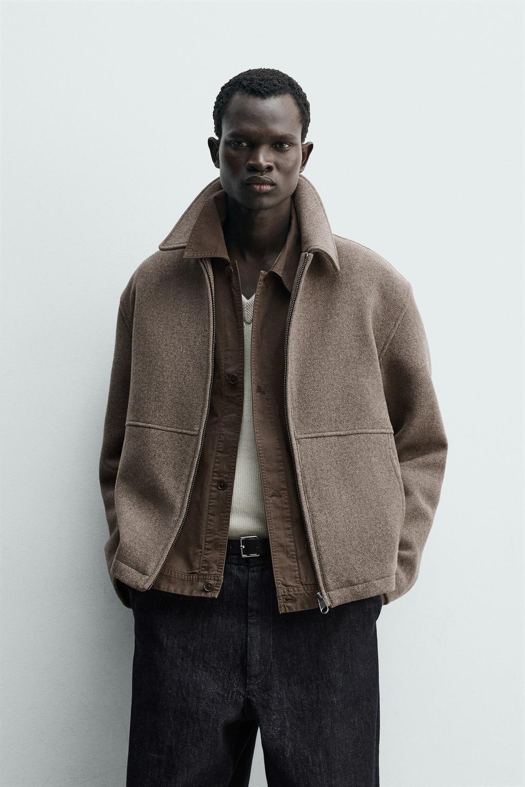 КУРТКА ИЗ ТКАНИ «ЁЛОЧКА» НА МОЛНИИ