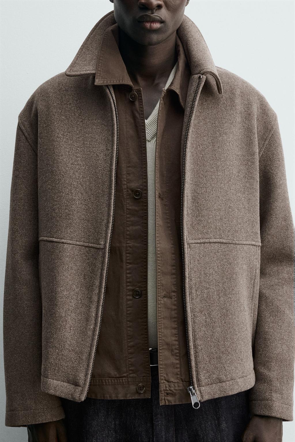 КУРТКА ИЗ ТКАНИ «ЁЛОЧКА» НА МОЛНИИ