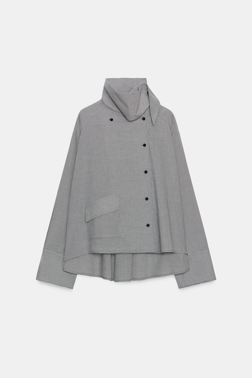 РУБАШКА ОВЕРСАЙЗ В КЛЕТКУ С КАРМАНОМ — ZW COLLECTION