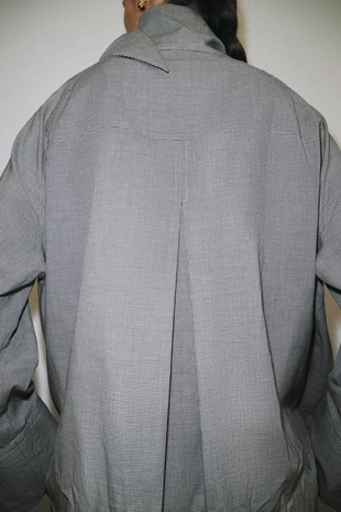 Рубашка оверсайз в клетку с карманом — ZW COLLECTION- Заказать в России