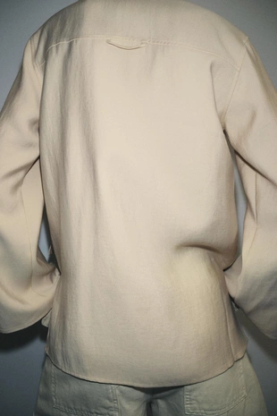 Mid-ecru | 1063/828/715 - Zara Струящаяся рубашка с карманами — ZW COLLECTION