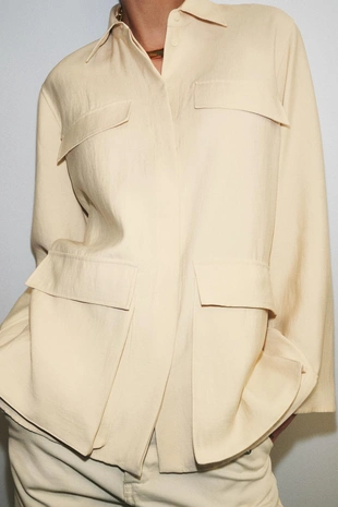 Струящаяся рубашка с карманами — ZW COLLECTION- Заказать в России