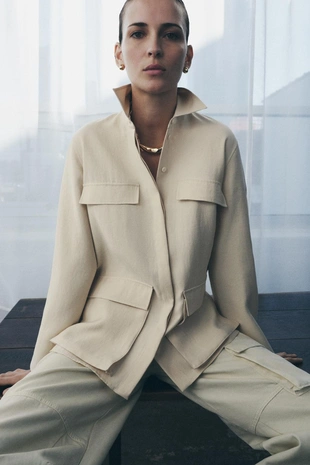 Струящаяся рубашка с карманами — ZW COLLECTION- Заказать в России