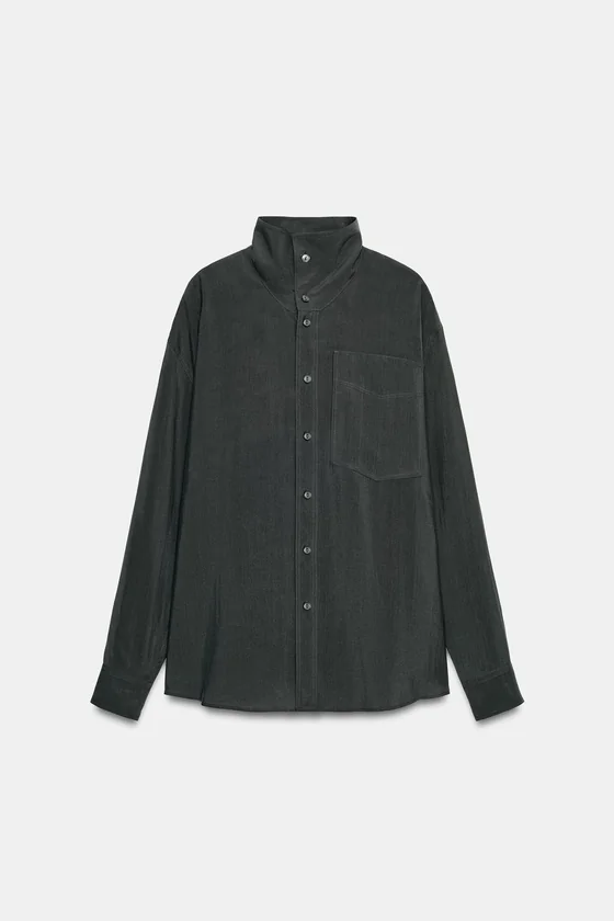 СТРУЯЩАЯСЯ РУБАШКА ОВЕРСАЙЗ — коллекция Zara «ZW»