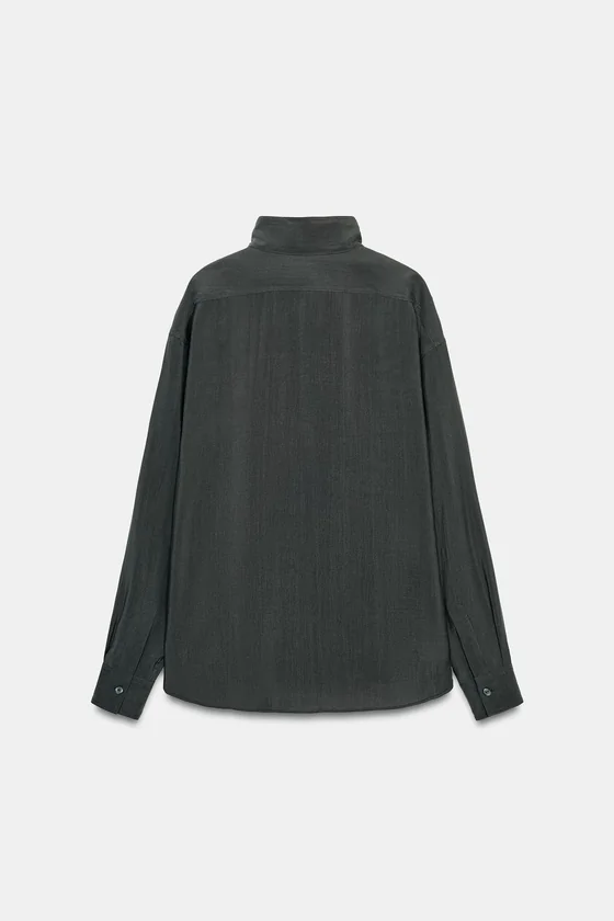 СТРУЯЩАЯСЯ РУБАШКА ОВЕРСАЙЗ — коллекция Zara «ZW»