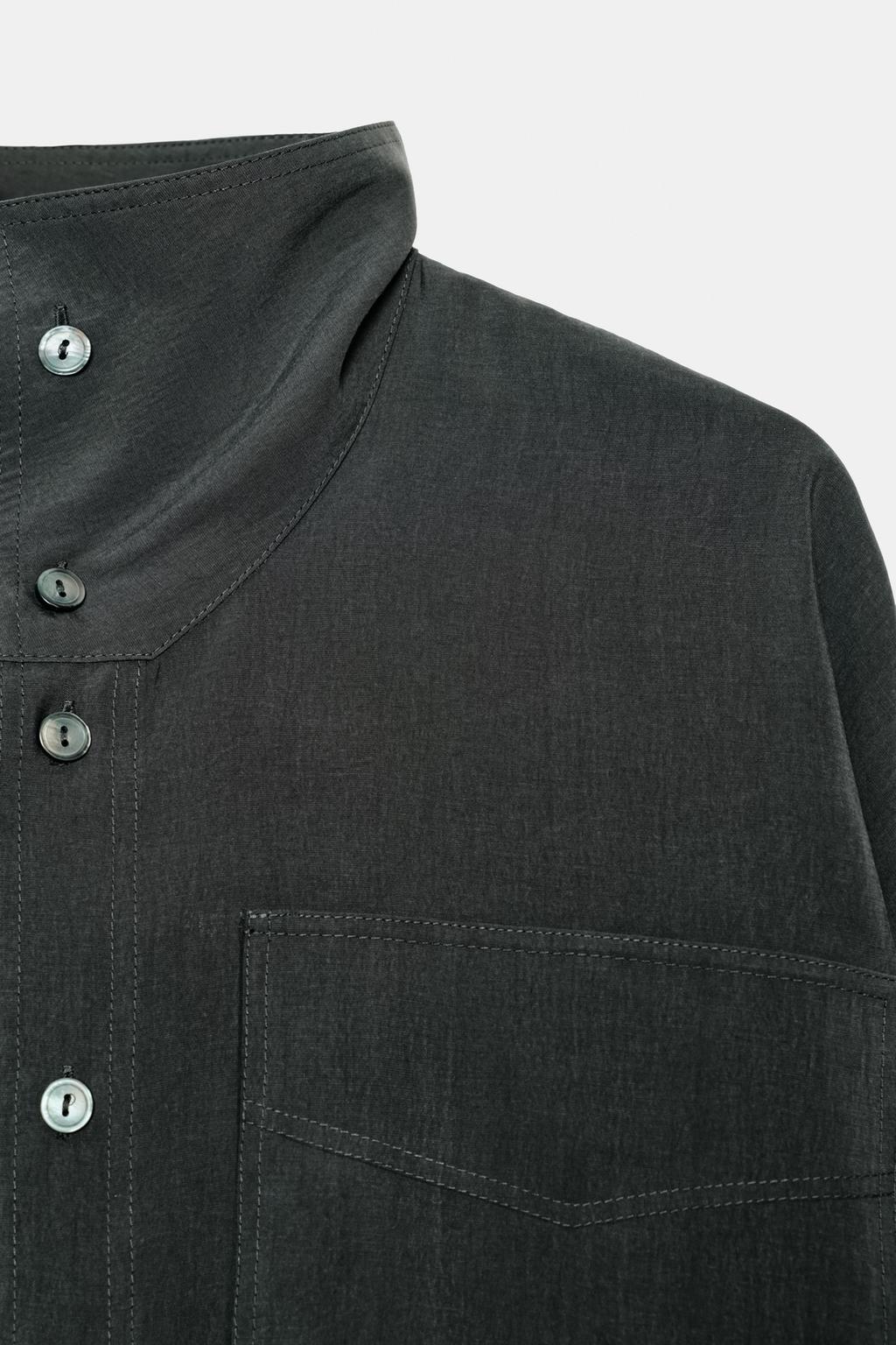 СТРУЯЩАЯСЯ РУБАШКА ОВЕРСАЙЗ — ZW COLLECTION