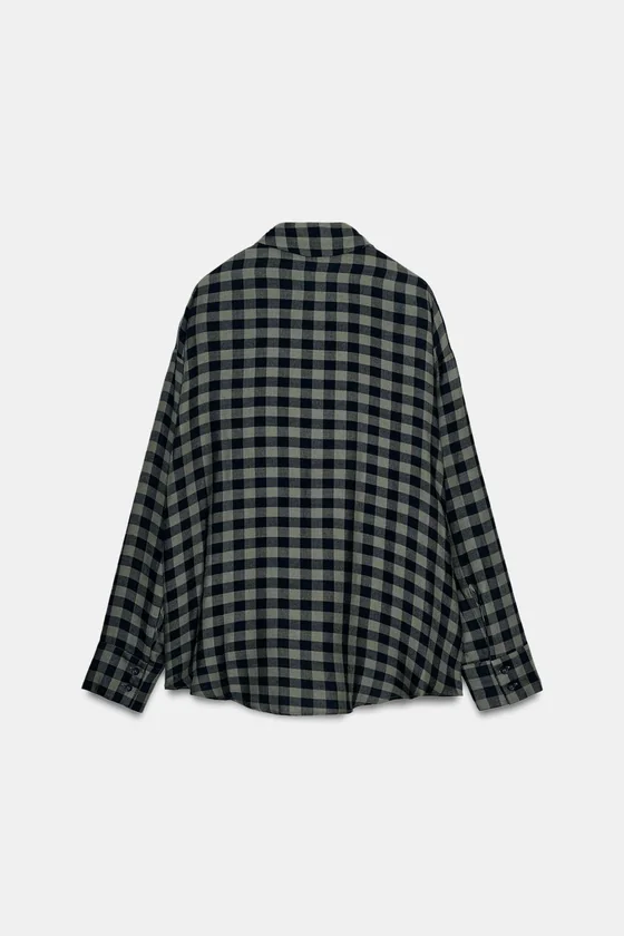 РУБАШКА С КЛЕТЧАТЫМ ПЛАТКОМ — коллекция Zara «ZW»