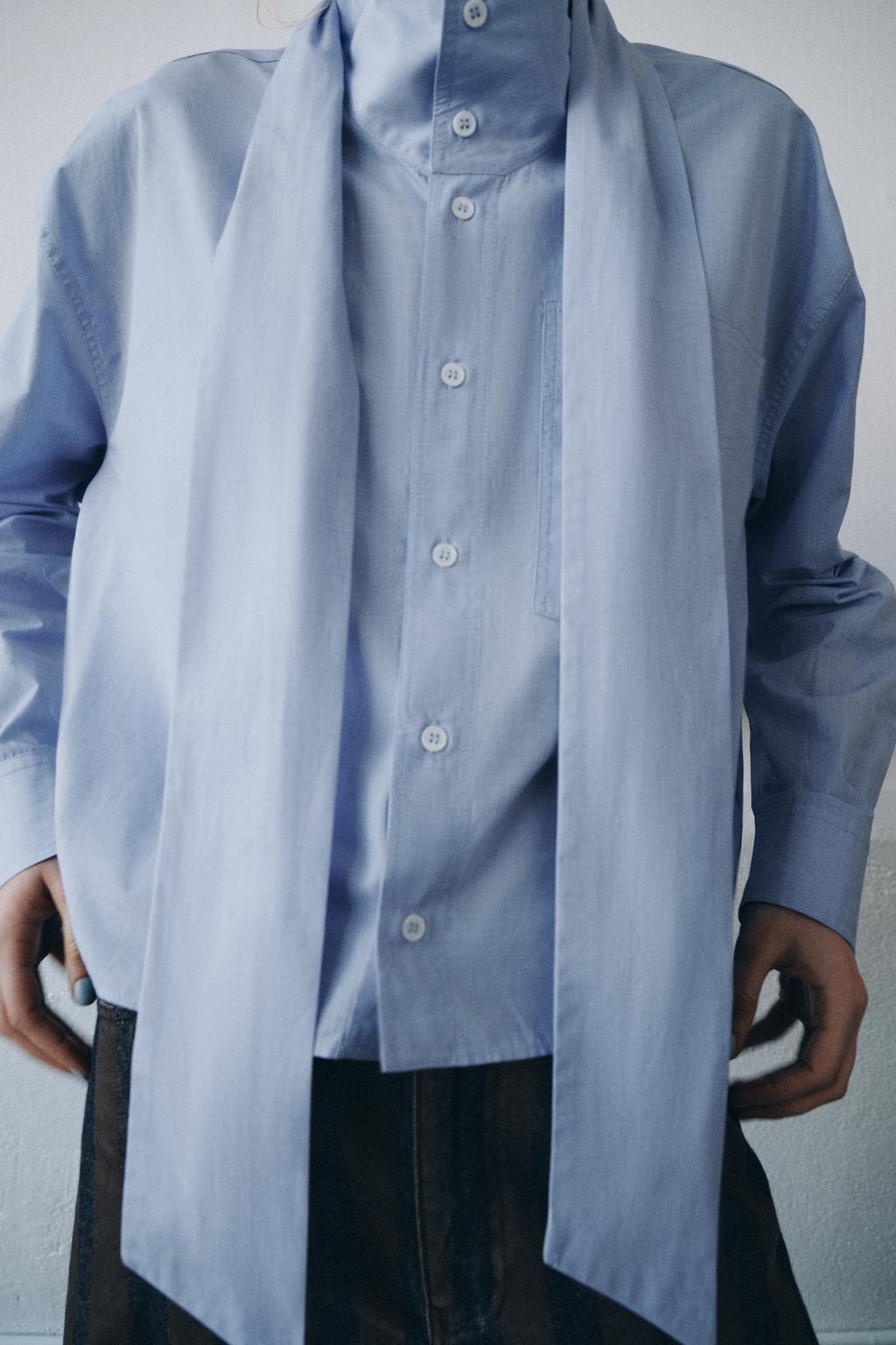 РУБАШКА С БАНТОМ ZW COLLECTION