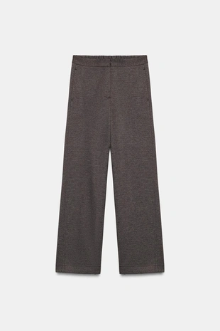 Брюки прямого кроя с высокой посадкой- Заказать в России