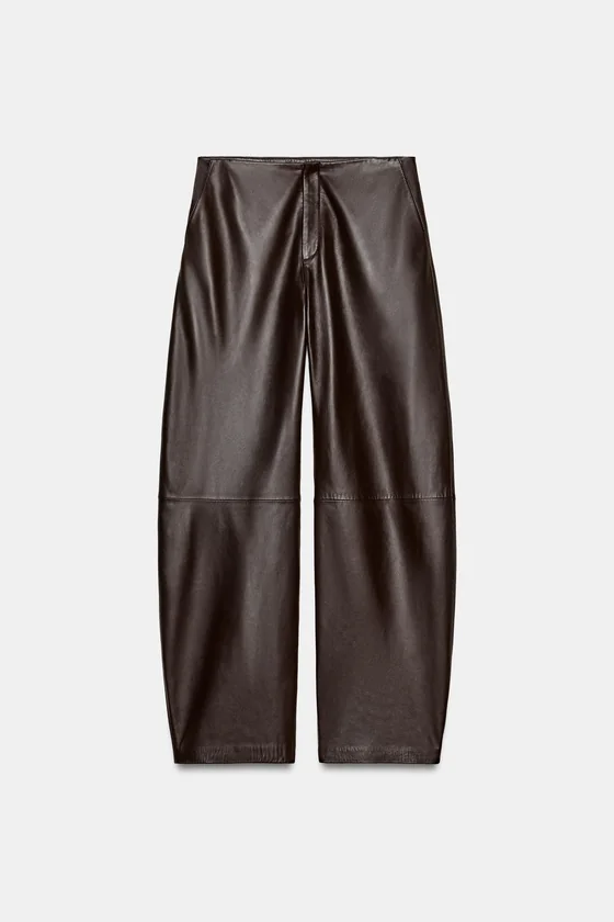 БРЮКИ-БАЛЛОНЫ ИЗ 100% КОЖИ коллекция Zara «ZW»