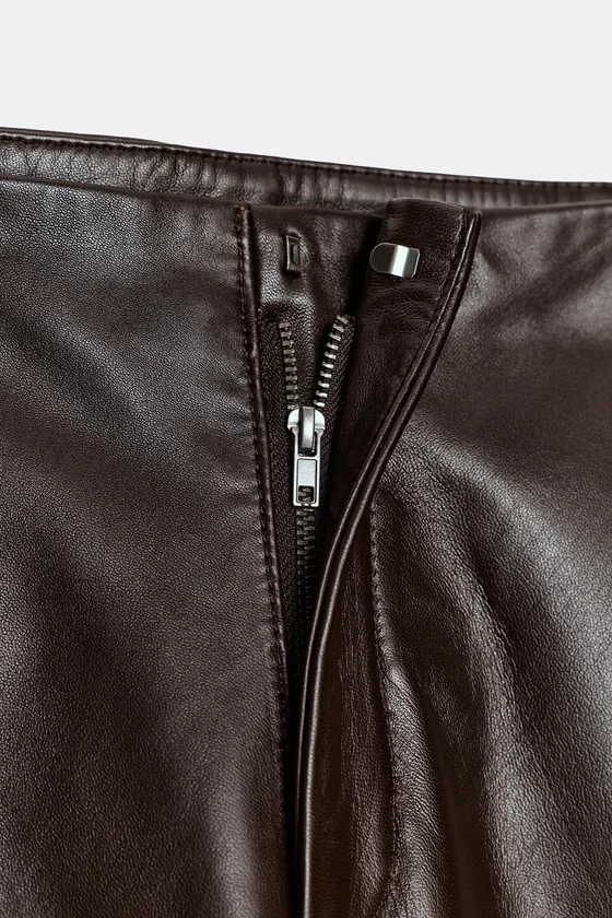 БРЮКИ-БАЛЛОНЫ ИЗ 100% КОЖИ коллекция Zara «ZW»