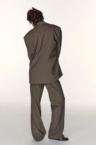 Брюки в тонкую полоску- Заказать в России