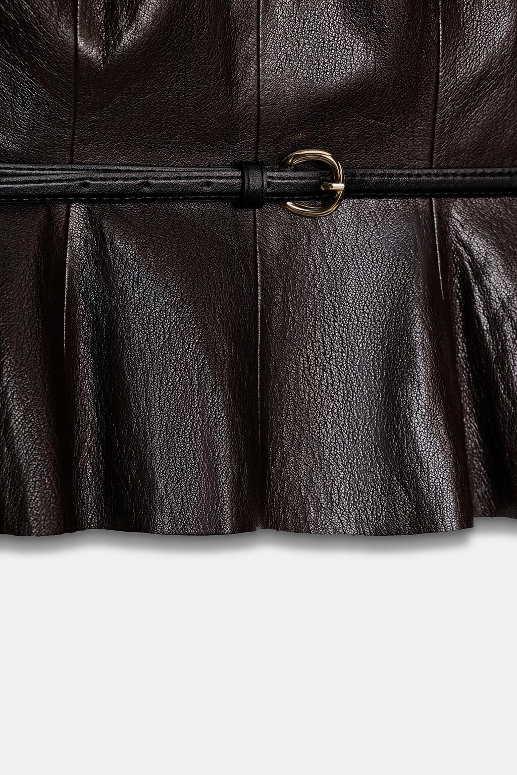 ТОП ИЗ ИСКУССТВЕННОЙ КОЖИ БЕЗ РУКАВОВ