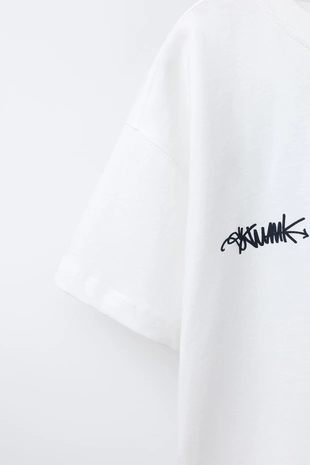 Футболка с принтом-каплей- Заказать в России