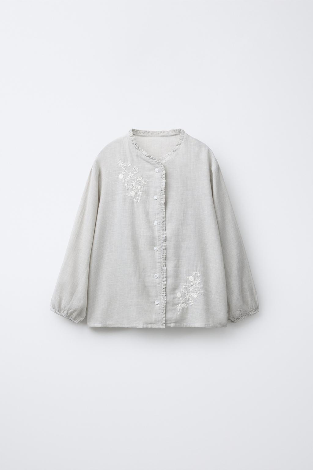 2-6 ЛЕТ/ ПИЖАМА С ВЫШИВКОЙ В ВИДЕ ЦВЕТОВ