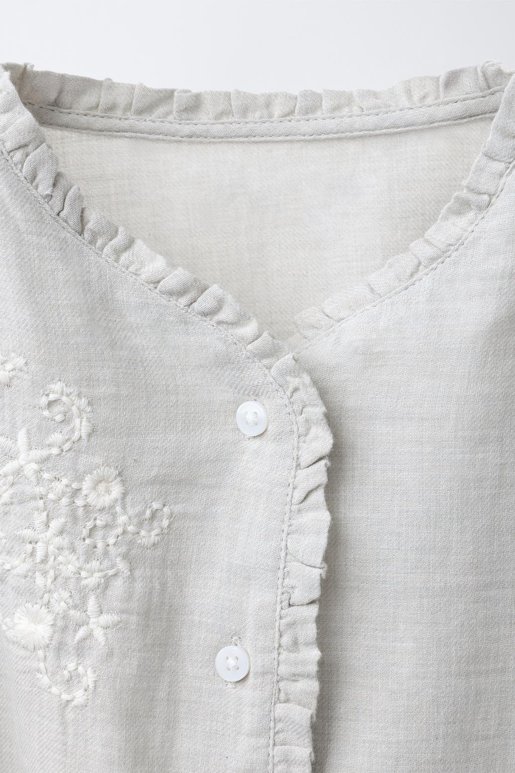 2-6 ЛЕТ/ ПИЖАМА С ВЫШИВКОЙ В ВИДЕ ЦВЕТОВ