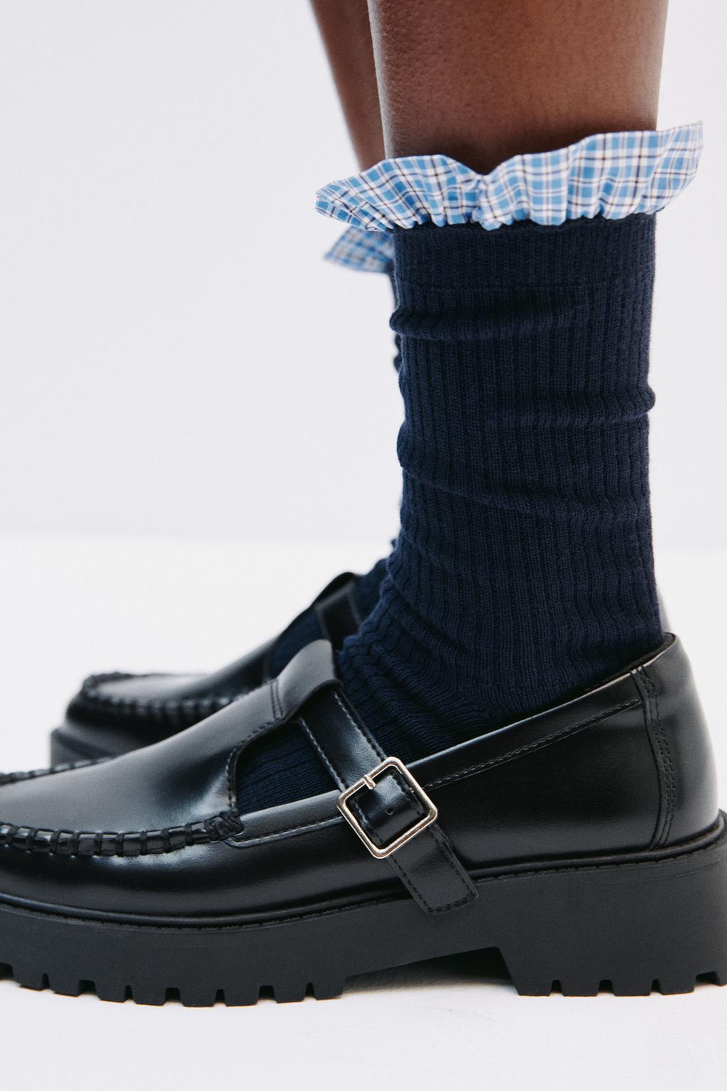 НАБОР ИЗ ДВУХ ПАР НОСКОВ С ВОЛАНАМИ